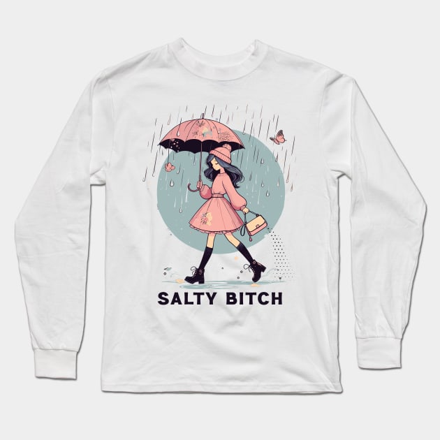 Salty Bitch /// Original Vintage Design Long Sleeve T-Shirt by Trendsdk